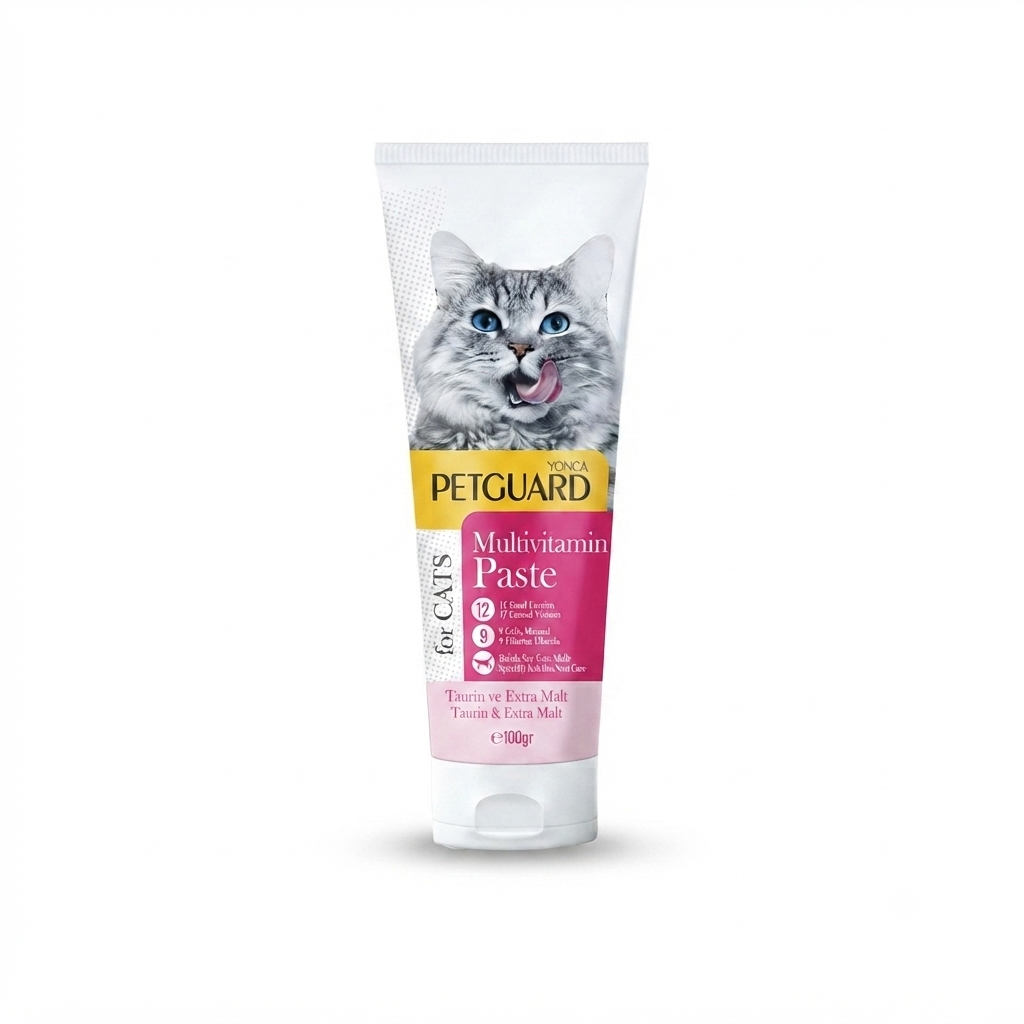 خمیر مولتی ویتامین مخصوص گربه Petguard ـ ۱۰۰ گرمی
