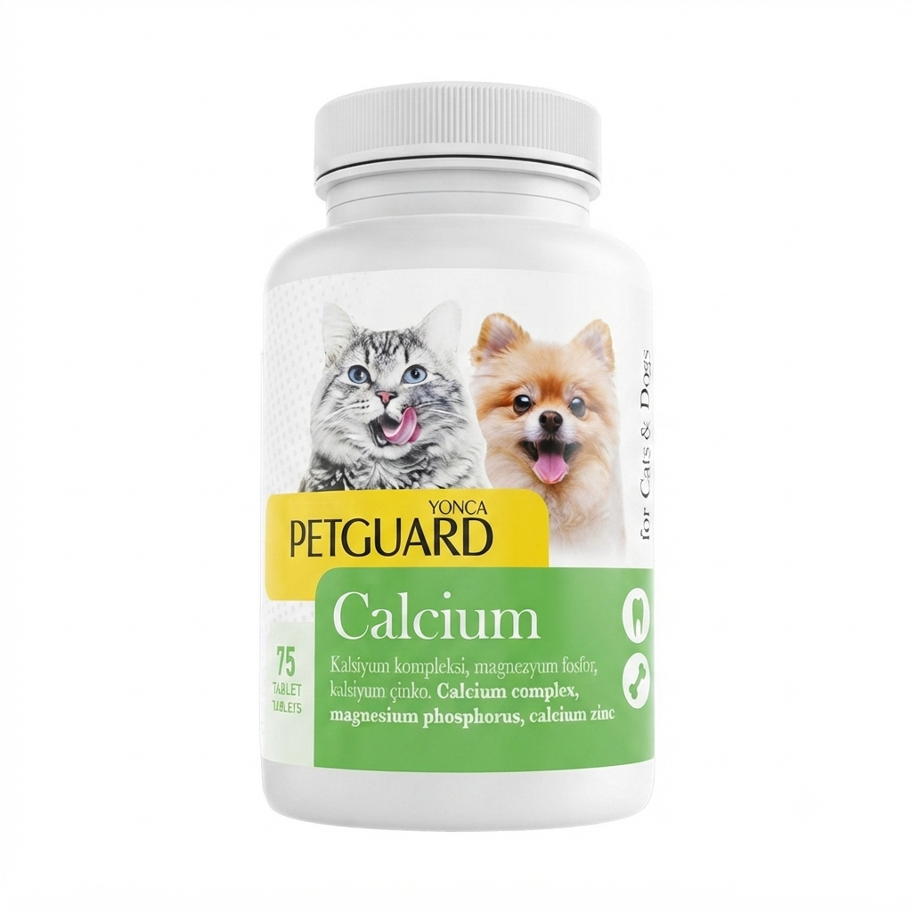 مکمل کلسیم سگ و گربه Petguard ـ ۷۵ عددی