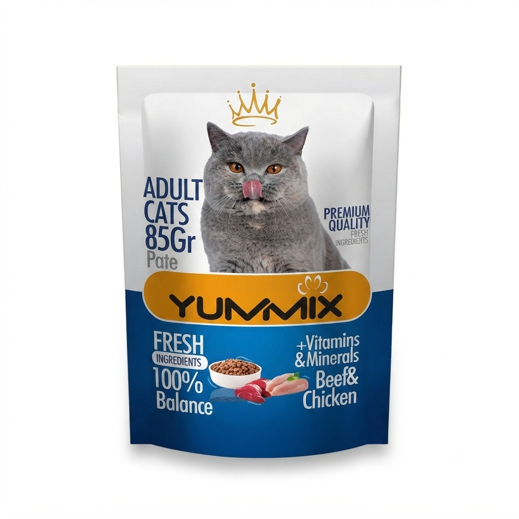 پوچ گربه Yummix پته مرغ و گوشت ـ ۸۵ گرمی