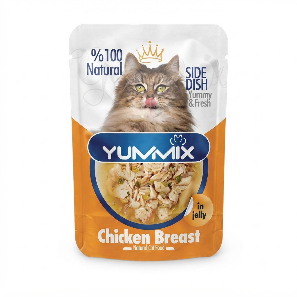 پوچ گربه Yummix نچرال مرغ ـ ۸۵ گرمی
